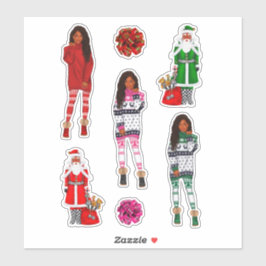 メラニンクリスマスブラッククイーンクリスマスブラックガールマギ シール