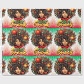 メラニンクリスマスブラッククイーンメラニン女性クリスマス ラッピングペーパー (フラット)