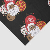 メラニンクリスマスブラックサンタクロースのクリスマスを持つ 薄葉紙 (詳細)