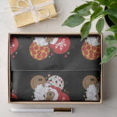 メラニンクリスマスブラックサンタクロースのクリスマスを持つ 薄葉紙 (ギフト)