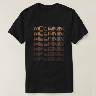 メラニンシェーディングアフリカレタリング Tシャツ
