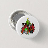 メラニンシスタスクリスマスツリーフレンドリシスタシスタ 缶バッジ (正面&裏面)