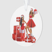 メラニンシスタブラックガール魔法ブラウンスキンガールズ オーナメント (正面)