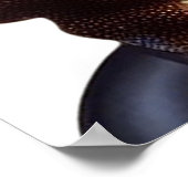 メラニンシックAfro美しいと金ゴールドグラムアクセント ポスター (角)