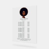 メラニンシックAfro Hairサロン価格とサービス アクリルサイン (傾斜)