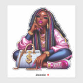 メラニンハスラーアフリカ系アメリカ人ヒップホップ シール (シート)