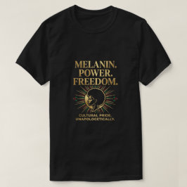 メラニンパワー 黒人の誇り 自由 文化的ジューンティー Tシャツ