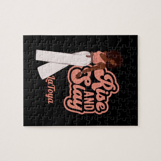 メラニンパーソナライズされた女性の起伏 ジグソーパズル (横)