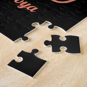 メラニンパーソナライズされた女性の起伏 ジグソーパズル (側面)