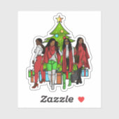 メラニンフレンドズクリスマスフレンドズブラックサイスタス シール (シート)