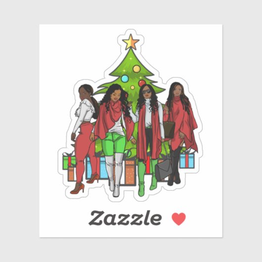 メラニンフレンドズクリスマスフレンドズブラックサイスタス シール (シート)