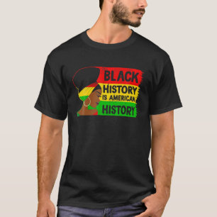 メラニンブラックの歴史はアメリカ史アフロウォム Tシャツ