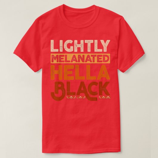 メラニンブラック歴史月淡いメラニン化6月 Tシャツ (デザイン正面)