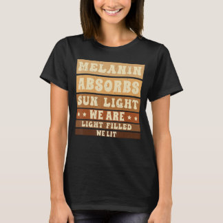メラニンブラック歴史月間アフリカ伝統メラン Tシャツ