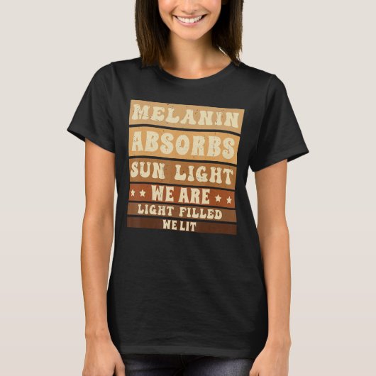 メラニンブラック歴史月間アフリカ伝統メラン Tシャツ (正面)