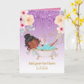 メラニンプリンセスの誕生日カード すべての年齢 カード (黄色い花)