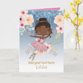 メラニンプリンセスの誕生日カード すべての年齢 カード (黄色い花)