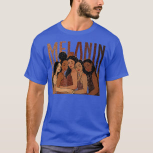 メラニンプリンセスアフリカンアメリカンガールズブラックホイスト Tシャツ