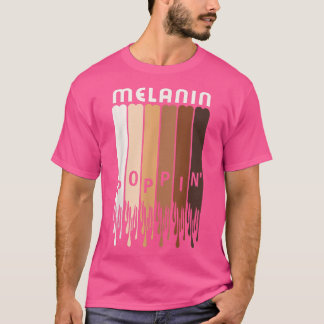 メラニンポピンアフリカブラックヒストリ月間プライドA Tシャツ