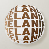 メラニンポピンブラック歴史月Bruh Sista ラウンドクッション (正面)