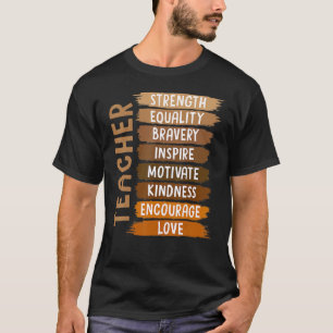 メラニン先生ブラック歴史月アフリカンブラック Tシャツ