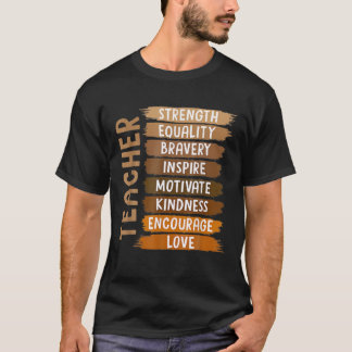 メラニン先生ブラック歴史月アフリカンブラック Tシャツ