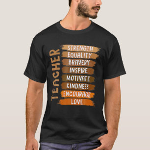 メラニン先生ブラック歴史月アフリカンブラック Tシャツ