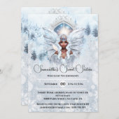 メラニン冬のプリンセスおとぎ話のポータル魅惑 招待状 (正面/裏面)