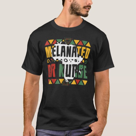メラニン化またはナース黒い履歴月R営業 Tシャツ (正面)