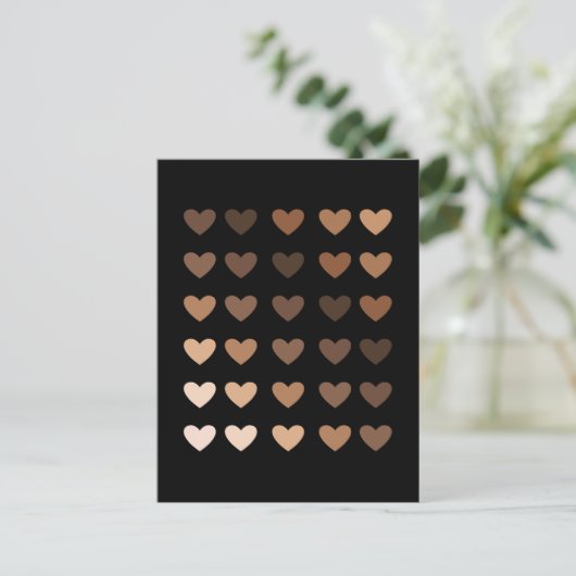 メラニン化アフリカハート愛のためのメラニンプライド ポストカード (スタンド正面)