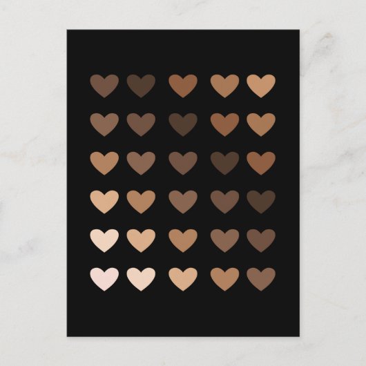 メラニン化アフリカハート愛のためのメラニンプライド ポストカード (正面)