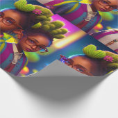 メラニン化MEサボツツインガールズ ラッピングペーパー (角)