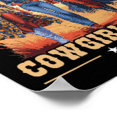 メラニン女性のカーボーイスワッグアフリカメラニン女性のカーボーイブラック ポスター (角)