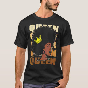 メラニン女王 黒人女性 アフリカの黒人歴史 月 アフロ Tシャツ