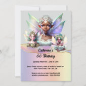 メラニン妖精のきらめくの翼の魅惑的なピクセル 招待状 (正面)