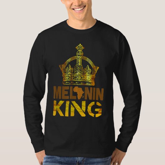 メラニン男性へキングアフリカブラック歴史月間 Tシャツ (正面)