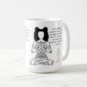 メラニン瞑想やる気を起こさせる引用文コーヒーマグ コーヒーマグカップ (正面右)