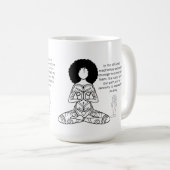 メラニン瞑想やる気を起こさせる引用文コーヒーマグ コーヒーマグカップ (正面右)