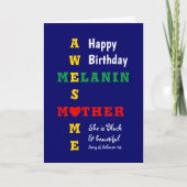 メラニン素晴らしマザークリスチャンハッピーバースデー カード (正面)