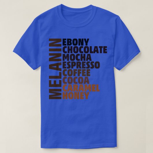メラニン色の美しい Tシャツ (デザイン正面)