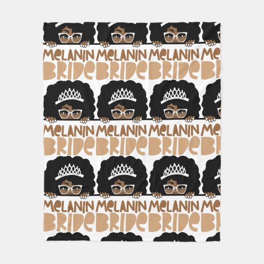 メラニン花嫁ブランケット フリースブランケット (正面)