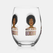 メラニン製Every Shade Slays ステムなしワイングラス (正面)