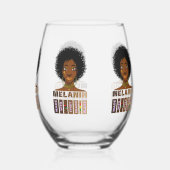 メラニン製Every Shade Slays ステムなしワイングラス (裏面)