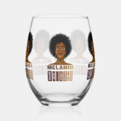 メラニン製Every Shade Slays ステムなしワイングラス (左)