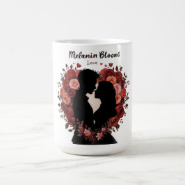 メラニン開花ラブバレンタインデー コーヒーマグカップ