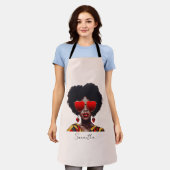 メラニン魔法:ブラッククイーンロッキングハートシェード エプロン (着用した状態)