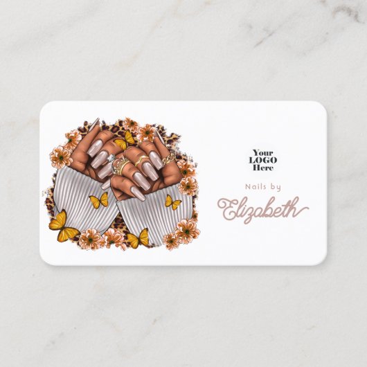 メラニン・アインスパイアフリカ・アメリカネイルサロン 名刺 (正面)