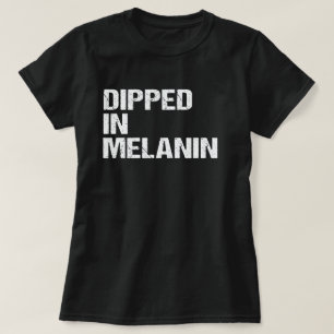 メラニン・アフリカの黒誇りを持った黒い歴史の贈り物に浸る Tシャツ
