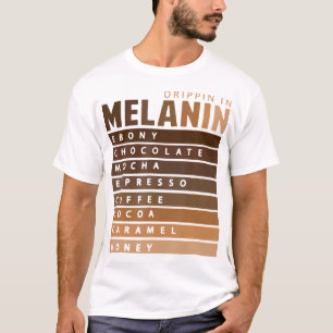 メラニン・アフリカ系アメリカ人クイーン・キング・ブラのドリピン Tシャツ