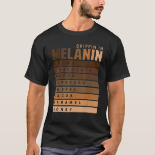 メラニン・アフリカ系アメリカ人クイーン・キング・ブラのドリピン Tシャツ